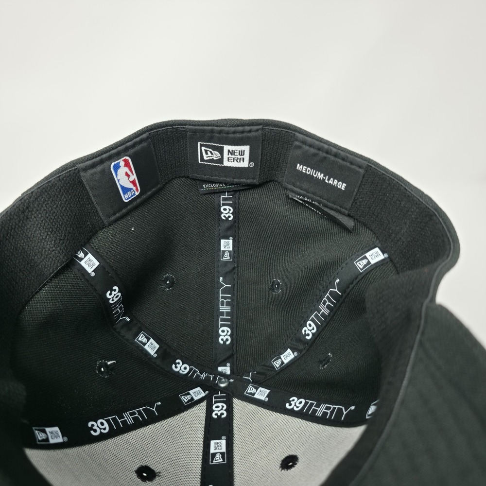 New Era 39THIRTY Brooklyn Nets NBA Black Flex Fit Hat Cap Men's‎ Medium/Large - Picture 6 of 7